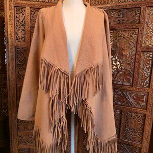 Faux suede fringe Blu Pepper women's jacket size medium